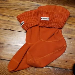 Hunter Orange Knit Cuff Socks